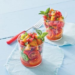 Watermelon-Peach Salsa and Tomatoes recipe
