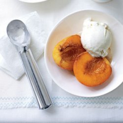 Caramelized Peaches with Ice Cream recipe