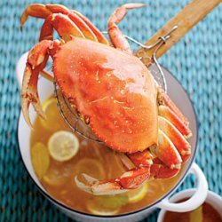 Simple Boiled Crabs with Garlic-Vermouth Butter recipe