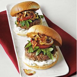 Caramelized Onion–and–Blue Cheese Mini Burgers recipe