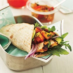 Curry Chicken Wraps with Nectarine Chutney recipe