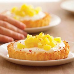 Coconut Tartlets with Poached Pineapple and Mascarpone Cream recipe