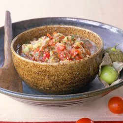Smoked Tomato-and-Tomatillo Salsa recipe