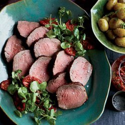 Roast Beef with Oven-Roasted Tomato Salsa recipe