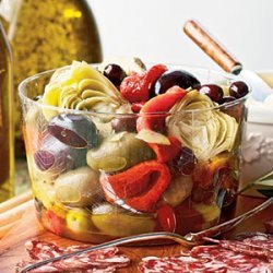 Marinated Peppers, Artichokes, and Olives recipe