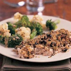 Baked Fish with Olive-Crumb Coating recipe