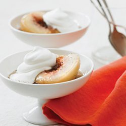 Vanilla and Riesling Poached White Peaches recipe