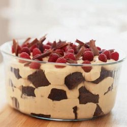 Chocolate-Caramel Trifle with Raspberries recipe