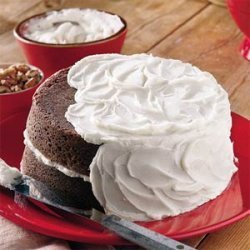 Chocolate Velvet Cake With Vanilla Buttercream Frosting recipe