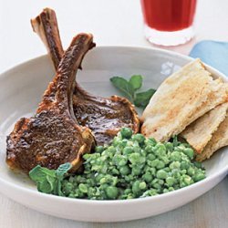 Spiced Lamb Chops and Smashed Peas recipe