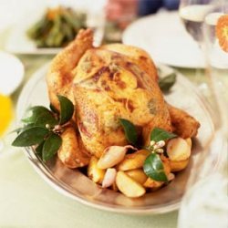 Roast Lemon Chicken with Shallots and Potatoes recipe