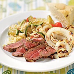 Lamb Steaks with Herbes de Provence and Grilled Sweet Onions recipe