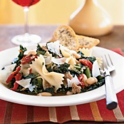 Farfalle with Sausage, Cannellini Beans, and Kale recipe