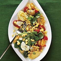 Golden Corn Salad with Fresh Basil recipe