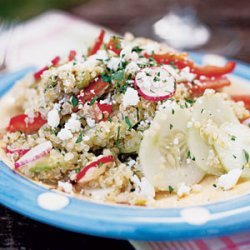 Quinoa Salad with Vegetables and Tomatillo Vinaigrette recipe