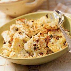 Roasted Cauliflower with Capers and Bread Crumbs recipe