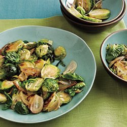 Sauteed Brussels Sprouts and Shallots recipe