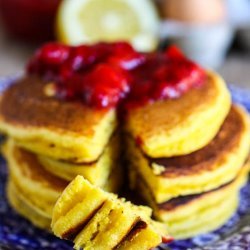 Lemon Pancakes with Strawberry Butter recipe