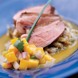 Grilled Duck Breast with Mango Chutney recipe