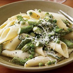 Penne with Asparagus, Sage and Peas recipe