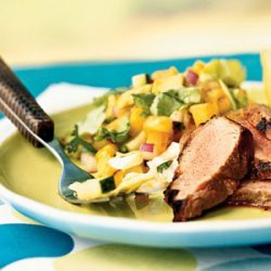 Grilled Pineapple and Avocado Salad recipe