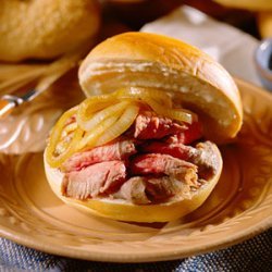 Steak Bagel Sandwiches recipe