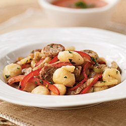 Gnocchi with Chicken Sausage, Bell Pepper, and Fennel recipe