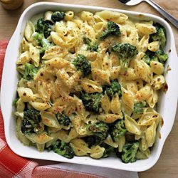 Cheesy Baked Shells and Broccoli recipe