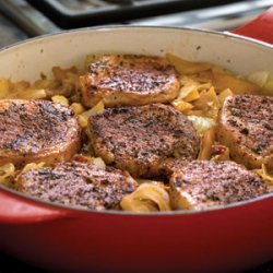Pork Chops, Cabbage, and Apples recipe