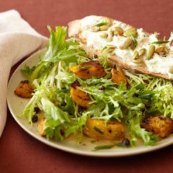 Warm Salad of Kabocha and Goat Cheese with Currants recipe