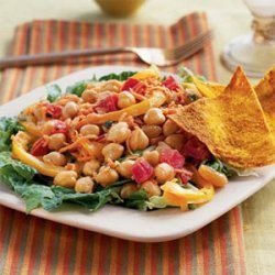 Chickpea-Vegetable Salad with Curried Yogurt Dressing recipe