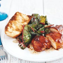 Broiled Molasses Chicken Breasts with Sauteed Swiss Chard recipe