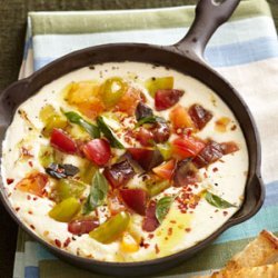 Baked Ricotta with Roasted Garlic and Tomatoes recipe