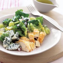 Roast Chicken with Grape and Blue Cheese Salad recipe