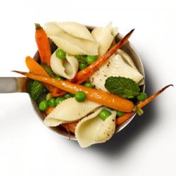 Shells With Peas, Carrots, and Mint recipe