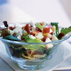 Mixed Apple Salad over Greens recipe