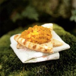 Spicy Red Lentil Dal with Pita Wedges recipe