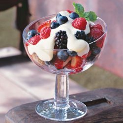 Berries With Tequila Cream recipe