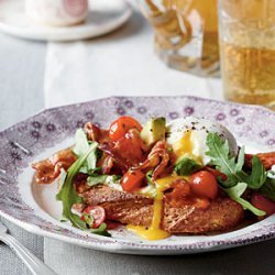 BLT Benedict with Avocado-Tomato Relish recipe