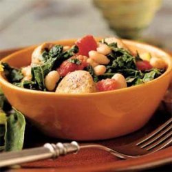 White Bean and Sausage Ragout with Tomatoes, Kale, and Zucchini recipe