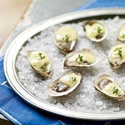 Warm Oysters with Champagne Sabayon recipe