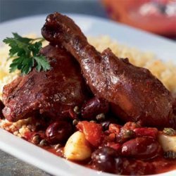 Red Wine-Braised Chicken with Couscous recipe