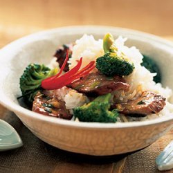 Asian Barbecued Pork with Broccoli recipe
