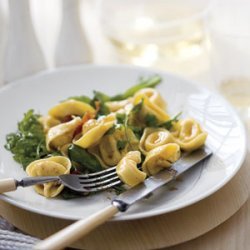 Tortellini with Bacon, Greens, and Brown Butter recipe