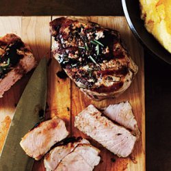 Balsamic-Glazed Pork Chops and Polenta recipe