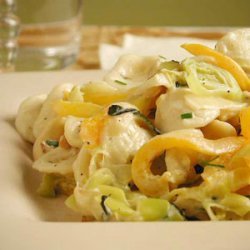 Pasta with Leek, Pepper, and Chive Sauce recipe