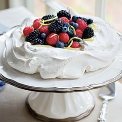 Pavlova With Lemon Cream and Berries recipe