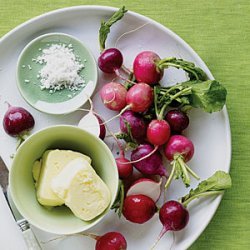 Radishes, Fresh Homemade Butter, and Salt recipe