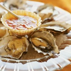 Oysters on the Half-Shell with Tangerine-Chili Mignonette recipe
