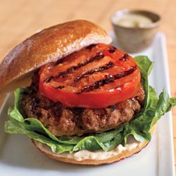 Garlic-Thyme Burgers with Grilled Tomato recipe